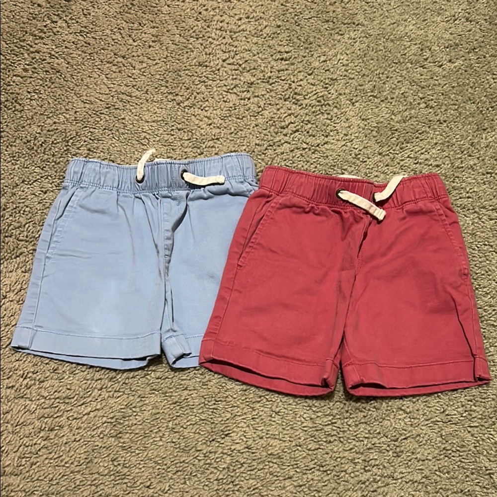 Kids Cotton Shorts Set - Blue and Red